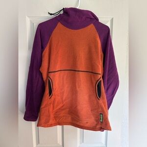 Women’s L Melanzana Micro Grid Hoodie Duel Color
